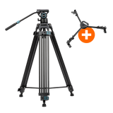 Bundle V9i video tripod + universal tripod dolly