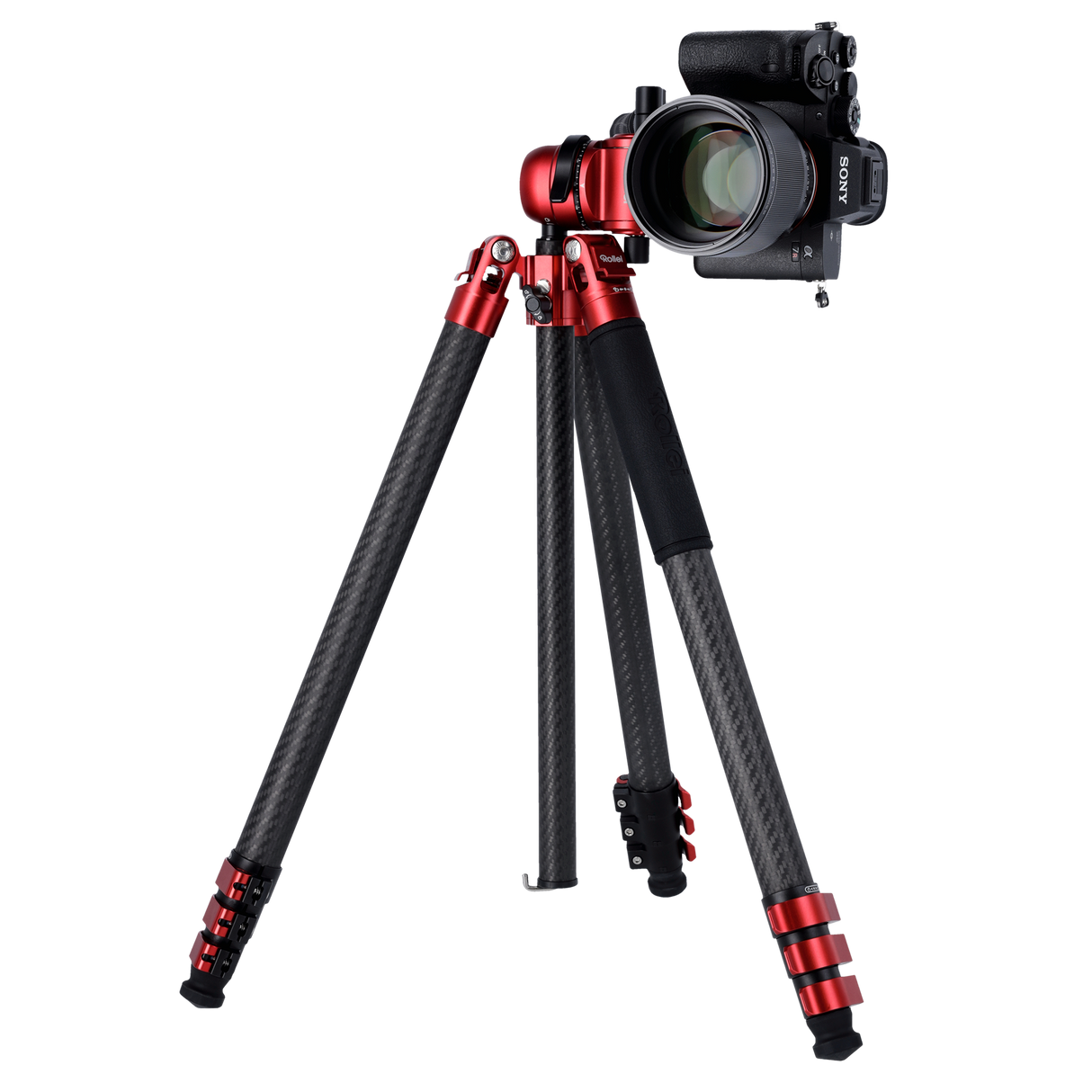 B-Ware: Easy Traveler XL Carbon Videostativ Red