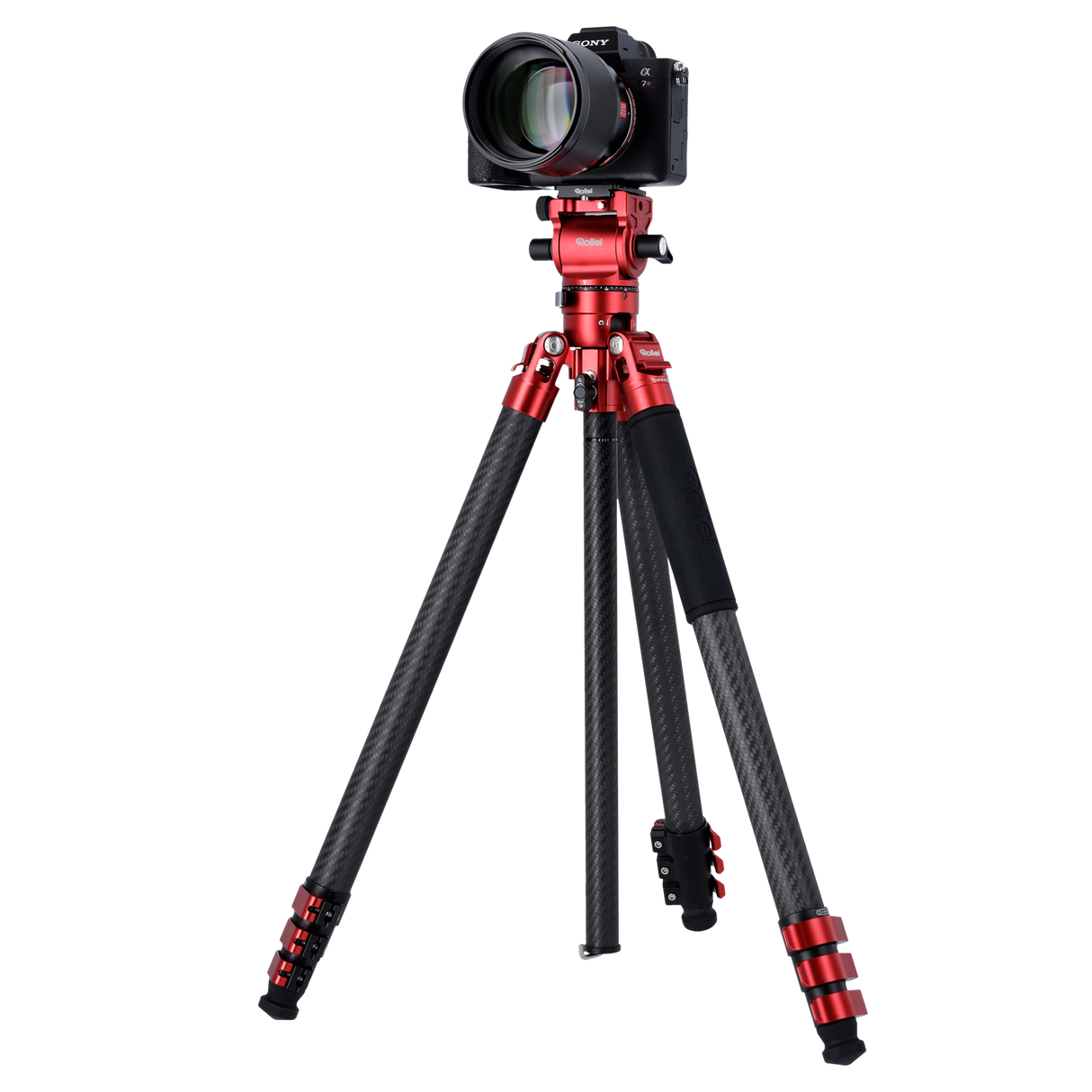 B-Ware: Easy Traveler XL Carbon Videostativ Red