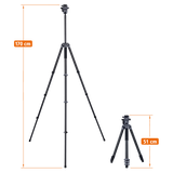 B-stock:easy traveler xl carbon video tripod gray