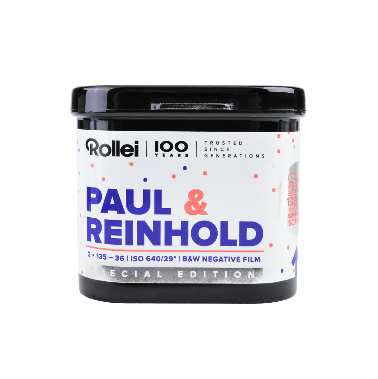 PAUL & REINHOLD Schwarzweiß-Negativfilm | 35 mm | 36 Aufnahmen | ISO 640 Doppelpack